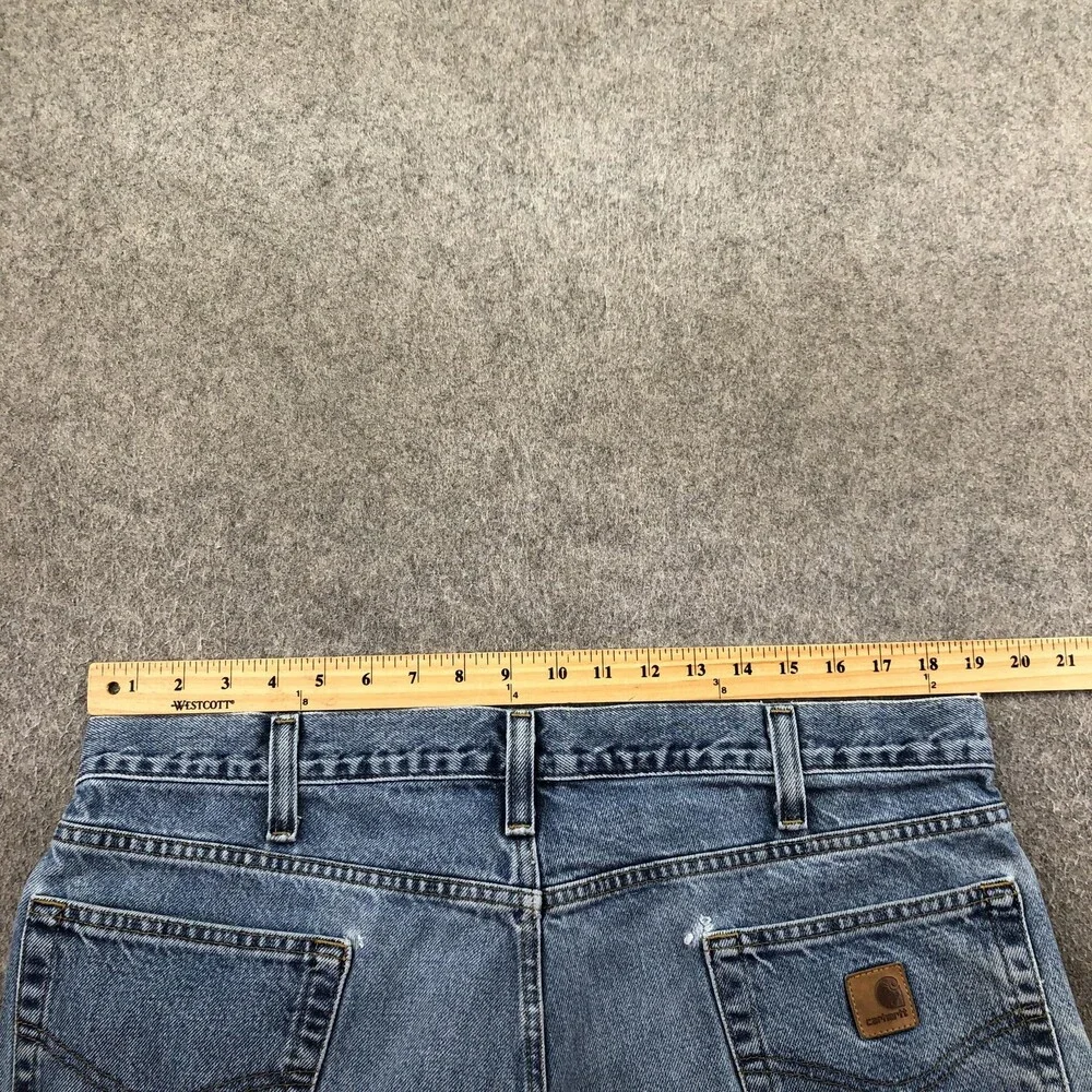 Carhartt Jeans Mens 36x30 Blue Light Wash Regular Straight Denim Pants Casual